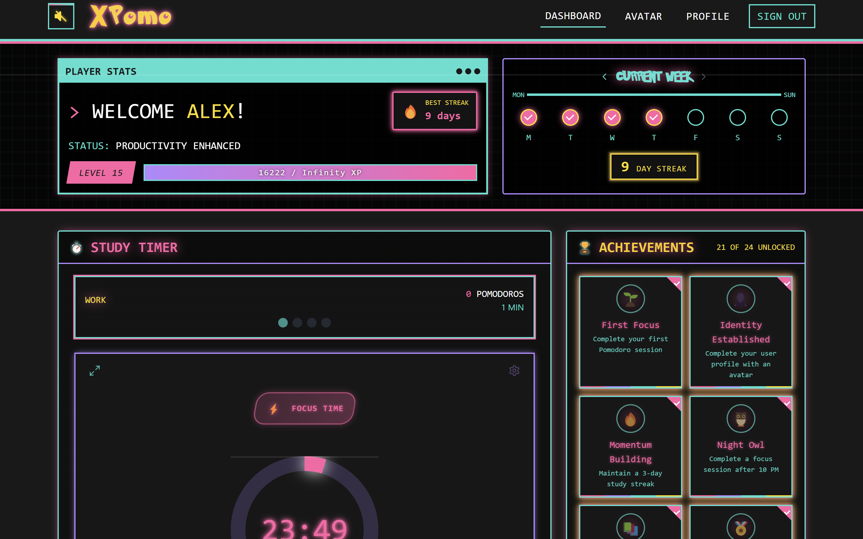 XPomo Dashboard